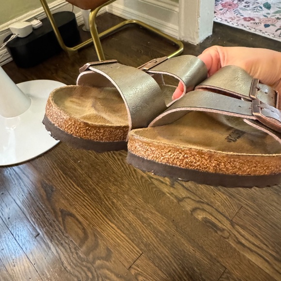 Birkenstock sandals- Arizona Birko-Flor (Taupe color) - Picture 3 of 3